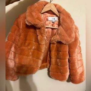 XXI cropped fur coat- size M